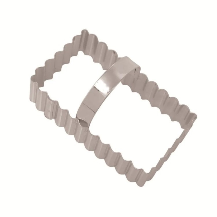 Fluted Rectangular Stainless Steel Cutter With Handle