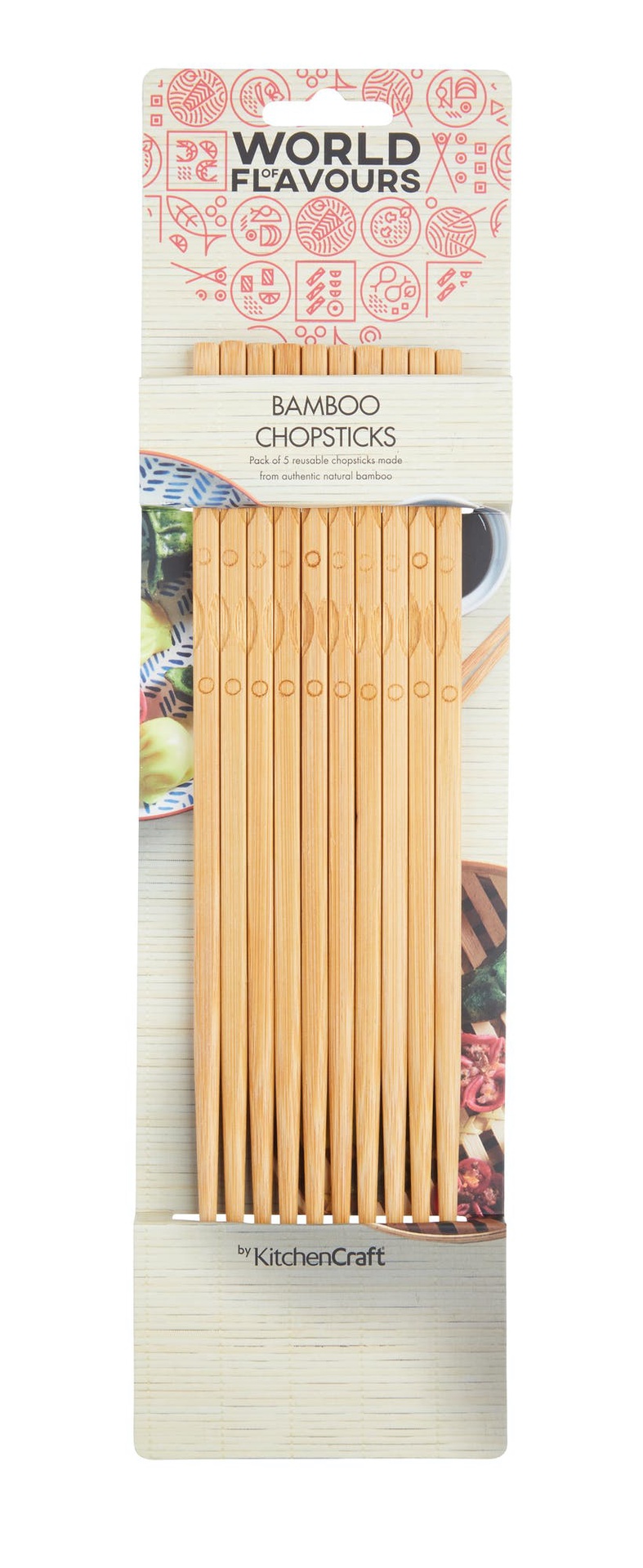 BAMBOO CHOPSTICKS 5 PAIRS Woodbridge Kitchen Company