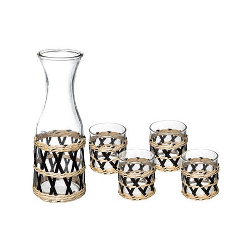 AMAZON GLASS AND CARAFE SET 5 PIECE
