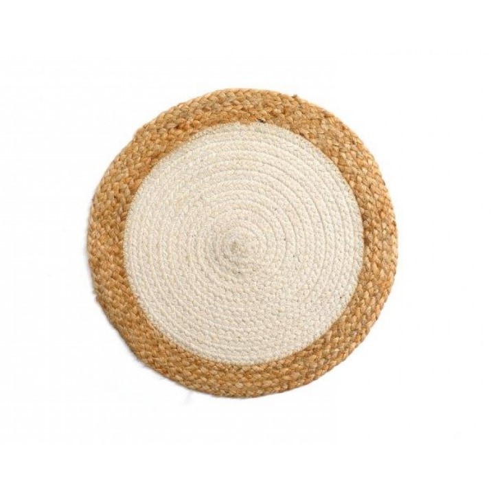 BRAIDED JUTE AND COTTON PLACEMAT