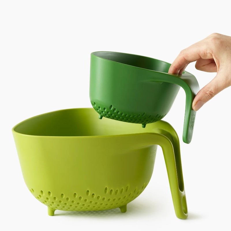 JOSEPH JOSEPH NEST 2 PIECE SQUARE COLANDER GREEN