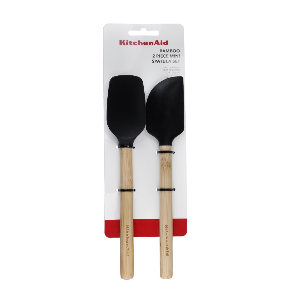 KITCHENAID BAMBOO HANDLE SILICONE MINI SPATULAS SET OF 2