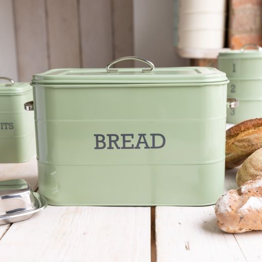 SAGE GREEN BREAD BIN 'LIVING NOSTALGIA'