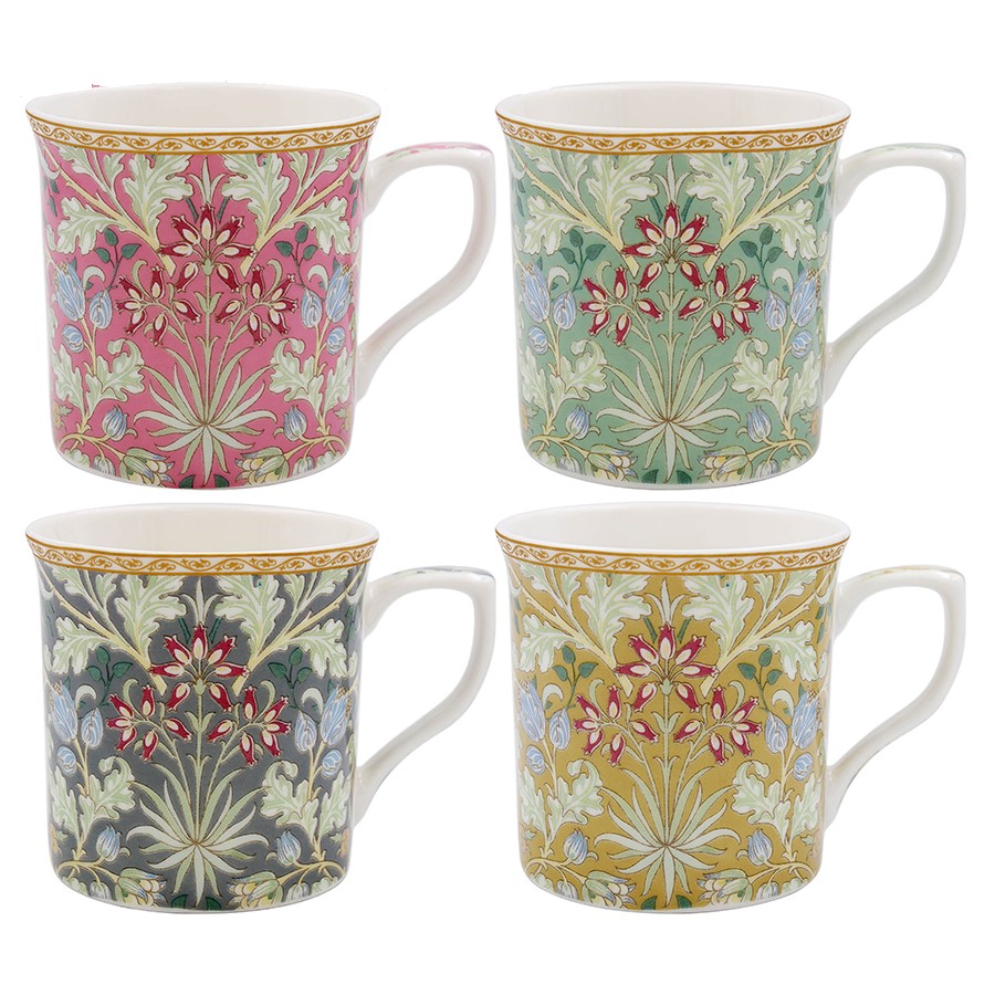 WILLIAM MORRIS HYACINTH MUGS SET OF 4