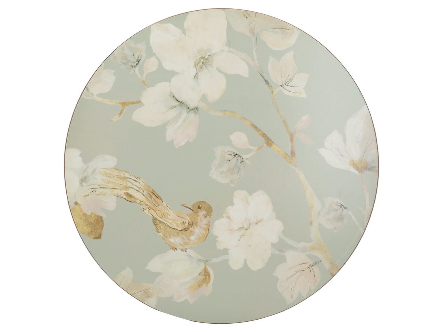 DUCK EGG FLORAL ROUND PLACEMATS SET OF 4 Woodbridge Kitchen Company