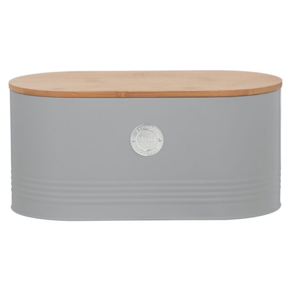 GREY BREAD BIN WITH BAMBOO LID Woodbridge Kitchen Company