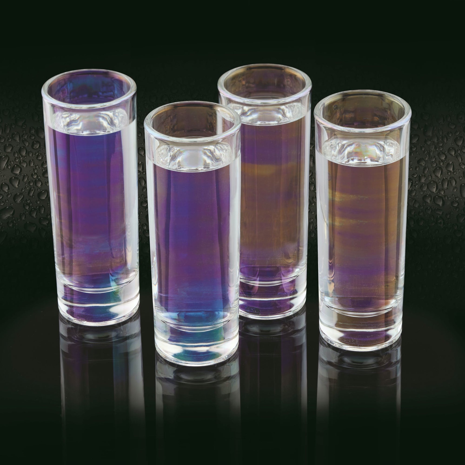 IRIDESCENT TALL SHOT GLASSES - SET OF 4 - Woodbridge Kitchen Company