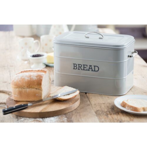 FRENCH GREY BREAD BIN 'LIVING NOSTALGIA' Woodbridge Kitchen Company