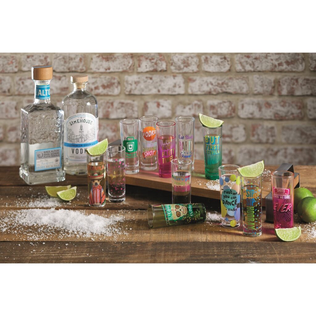 SHOT GLASS - 60ML IN ASSORTED DESIGNS - Woodbridge Kitchen Company