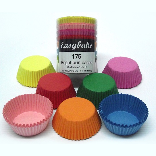 BRIGHT COLOURED BUN CASES PACK OF 175 Woodbridge Kitchen Company