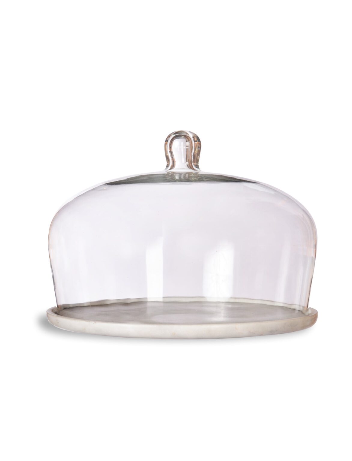 GLASS CAKE DOME WITH MARBLE BOARD - Woodbridge Kitchen Company