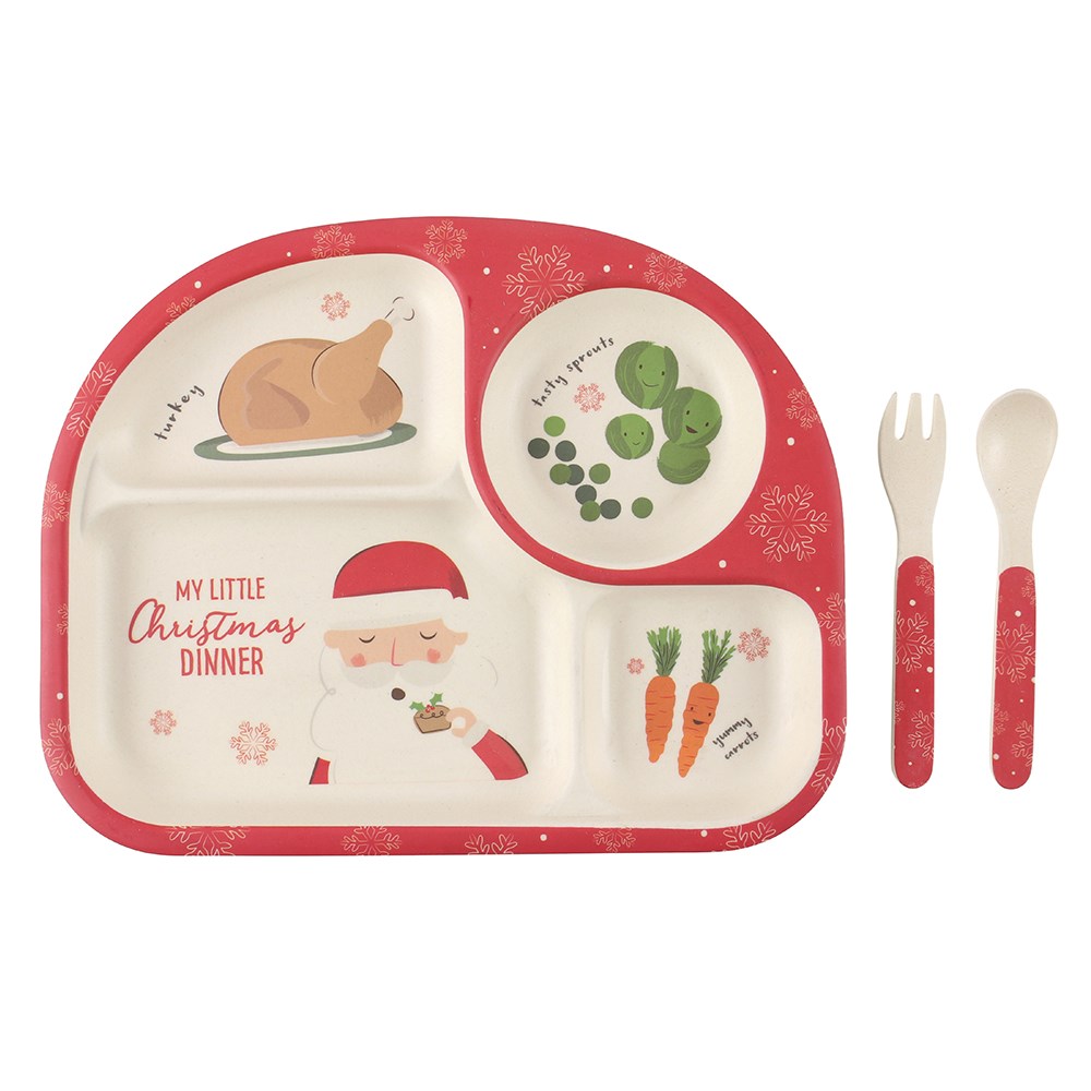 christmas childrens dinner set