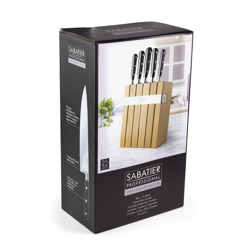 SABATIER PROFESSIONAL OAK BLOCK 5 PIECE SET Woodbridge Kitchen Company