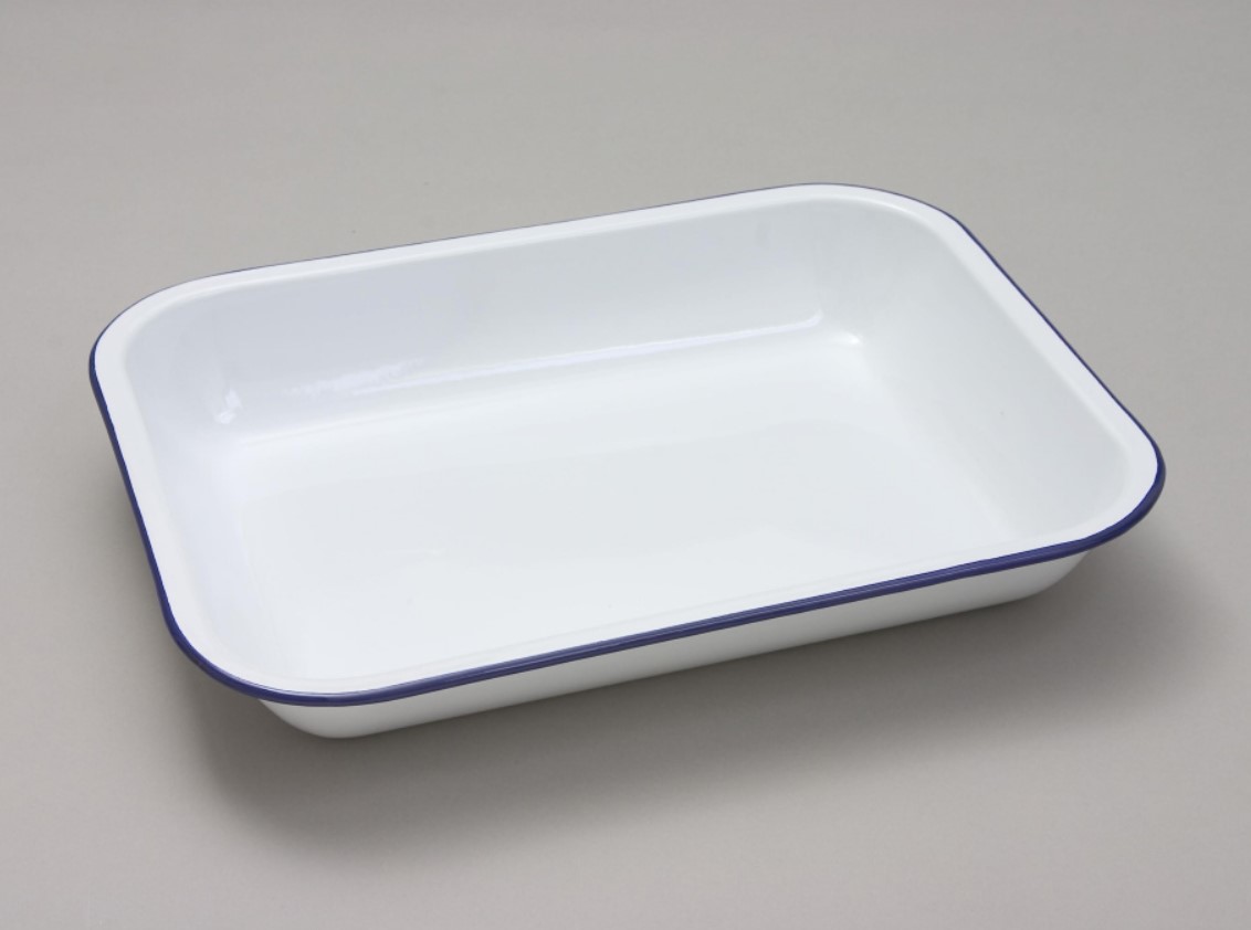 Enamel baking outlet tray