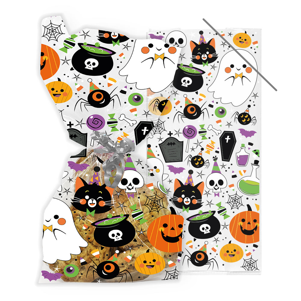 CELLOPHANE HALLOWEEN TREAT BAGS PACK OF 20