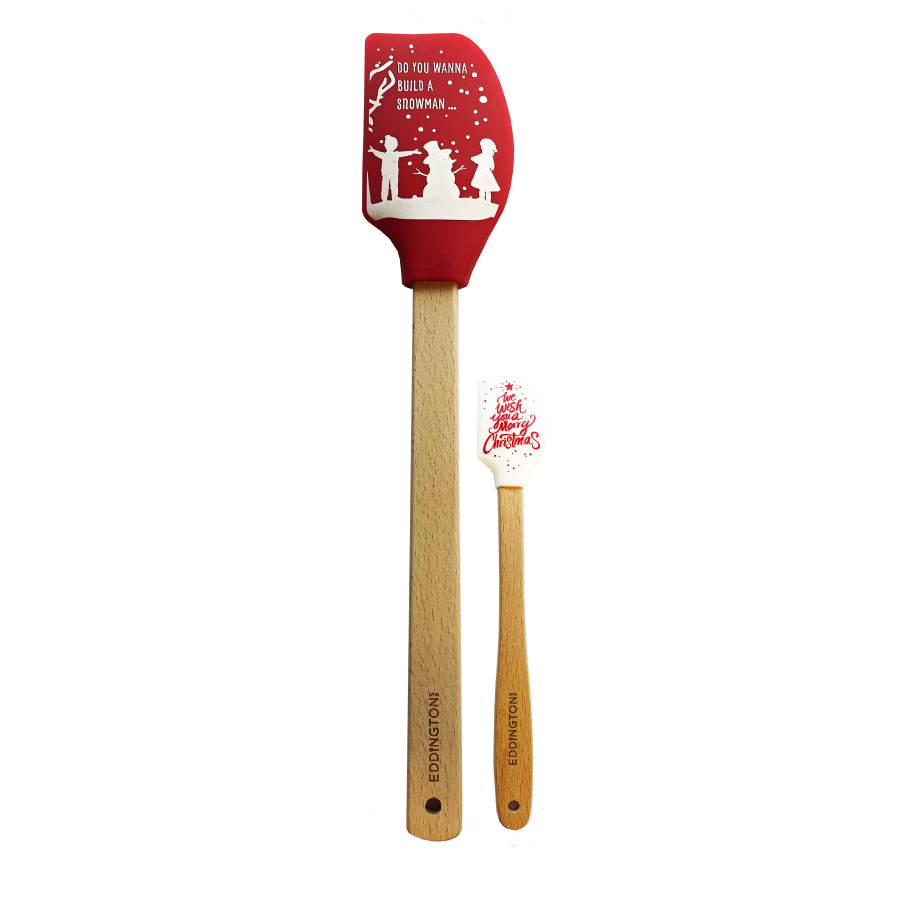 SNOWY CHRISTMAS SPATULAS SET OF 2