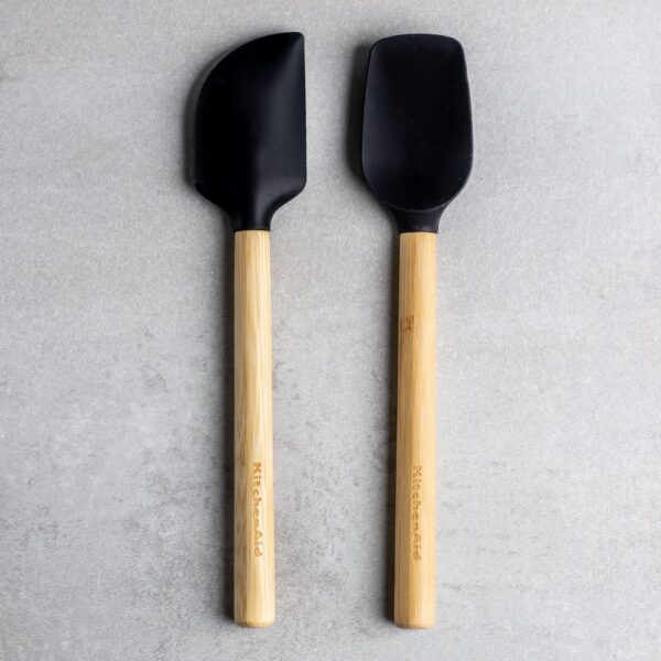 KITCHENAID BAMBOO HANDLE SILICONE MINI SPATULAS SET OF 2
