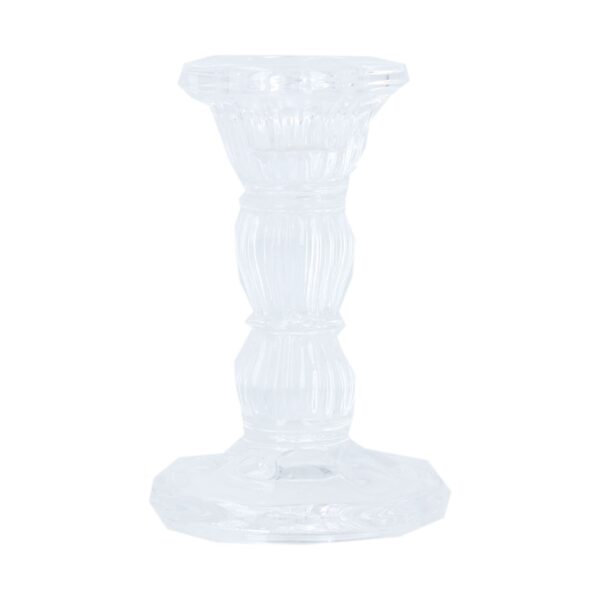 GLASS CANDLE HOLDER - CLEAR