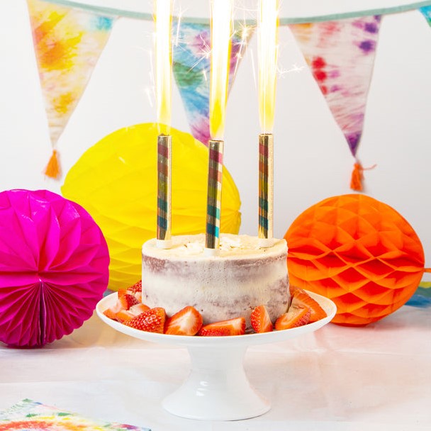 Talking Tables Birthday Brights Rainbow Singing Cake Fountain
