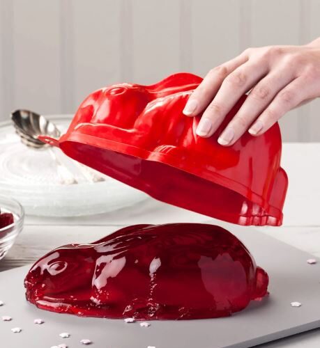 RABBIT JELLY MOULD - RED