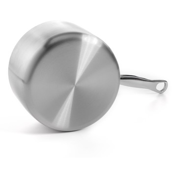 SAMUEL GROVES TRI PLY STAINLESS STEEL 18CM SAUCEPAN WITH LID - SATIN FINISH