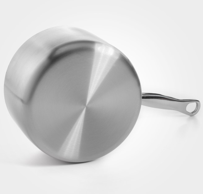 SAMUEL GROVES TRI PLY STAINLESS STEEL 16CM SAUCEPAN WITH LID SATIN FINISH