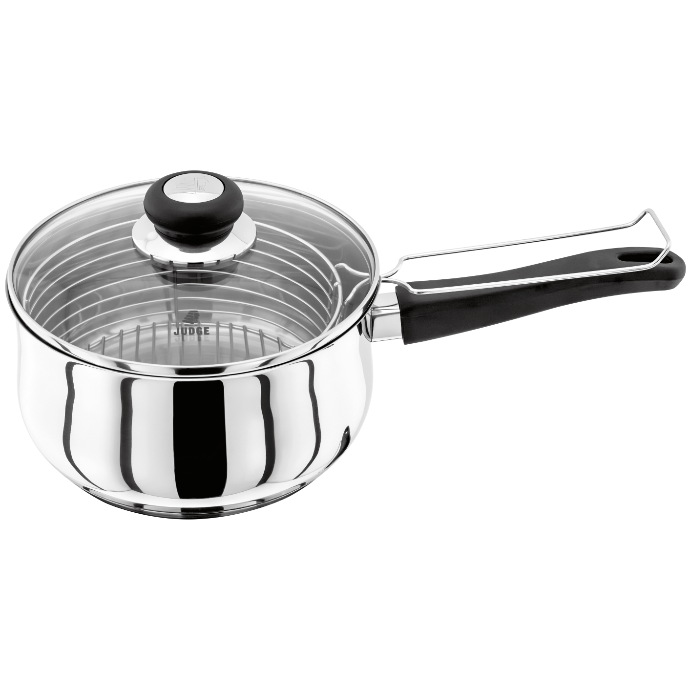 Fashion Way 22cm 3-Piece Chip Pan Fryer Set With Basket And Lid - Aluminum, Gas Hob Compatible
