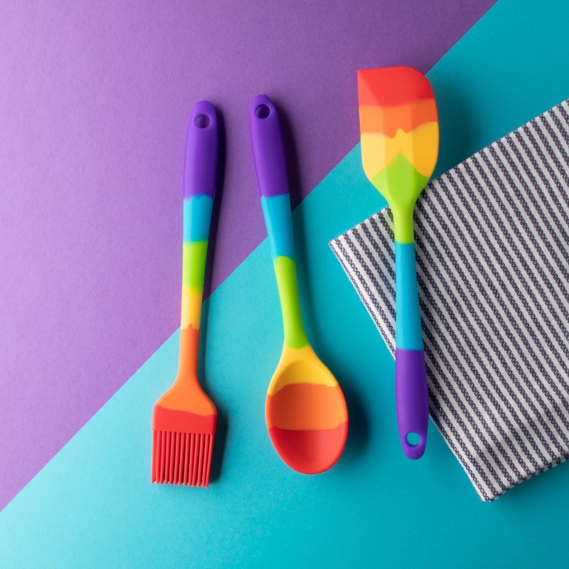 RAINBOW MINI SPOON, SPATULA AND PASTRY BRUSH - Image 2