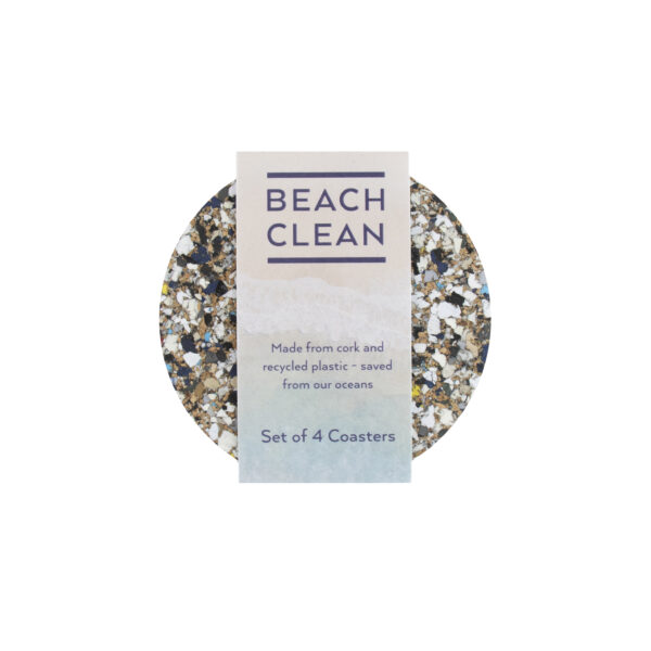 BEACH CLEAN ROUND COASTERS - SET -OF 4