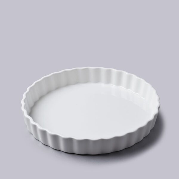 ROUND PORCELAIN FLAN DISH - 24CM