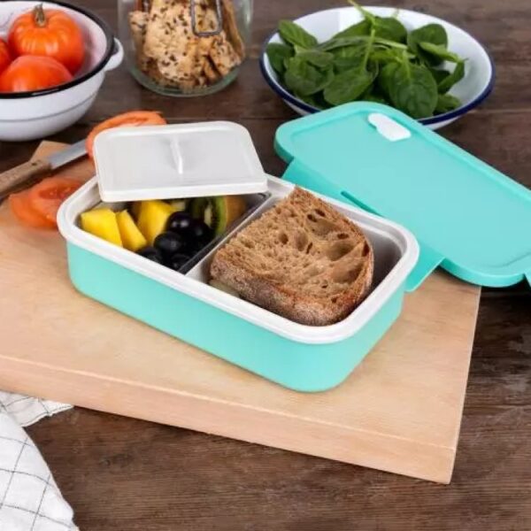 DOUBLE WALLED LUNCH BOX -AQUA
