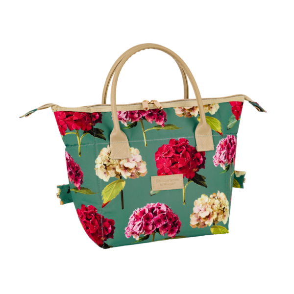 HYDRANGEA CONVERTIBLE LUNCH BAG - TEAL