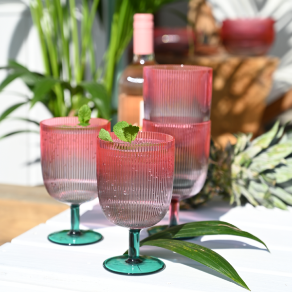 OMBRE STACKING WINE GLASSES - SET OF 4