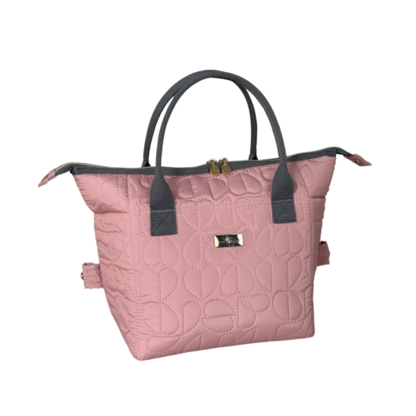 OXFORD QUILTED  CONVERTIBLE LUNCH BAG - MALLOW - Image 2