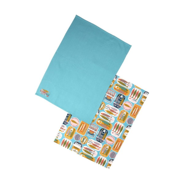 BLUE SARDINES TEA TOWELS - SET OF 2