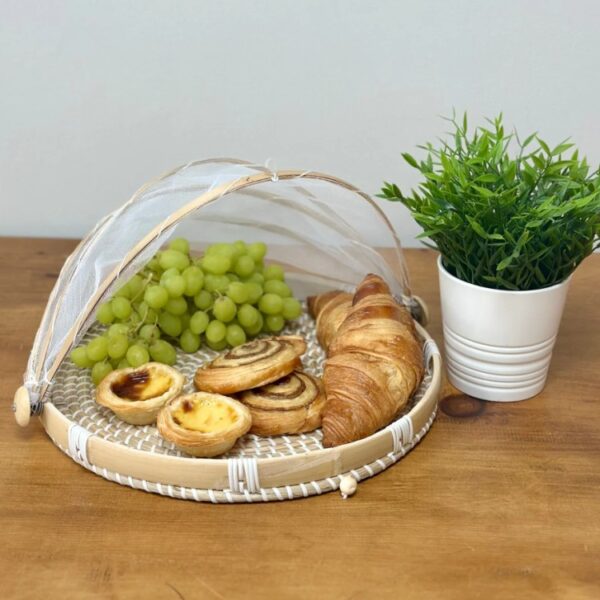 SINTRA SEAGRASS TRAY WITH MESH FOOD COVER
