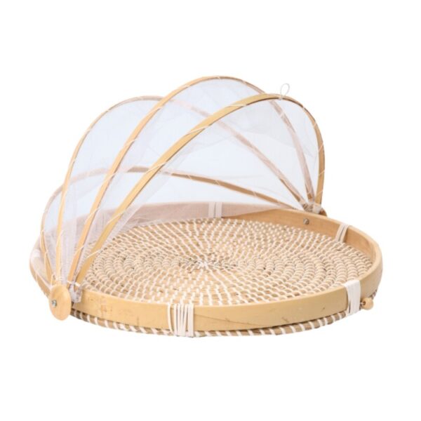 SINTRA SEAGRASS TRAY WITH MESH FOOD COVER - Image 2