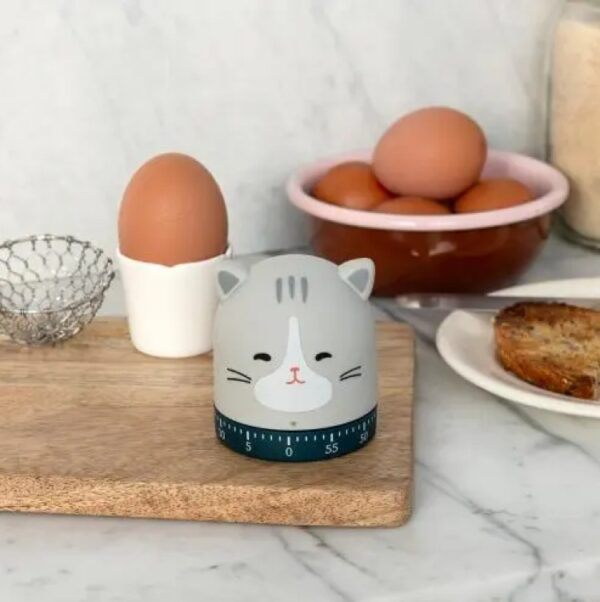 WIND-UP KITCHEN TIMER - CAT