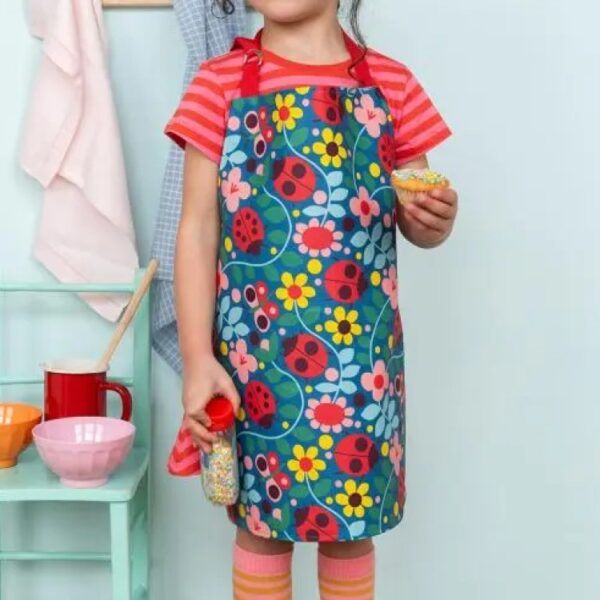 WIPEABLE CHILDREN'S APRON - LADYBIRD