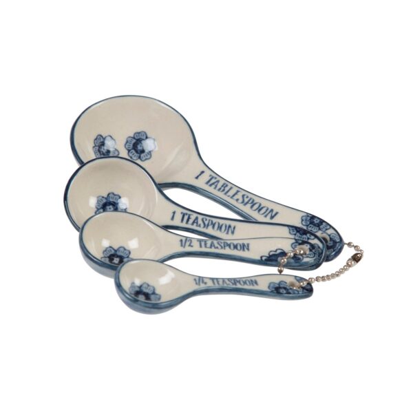 BLUE WILLOW CERAMIC MEASURING SPOONS