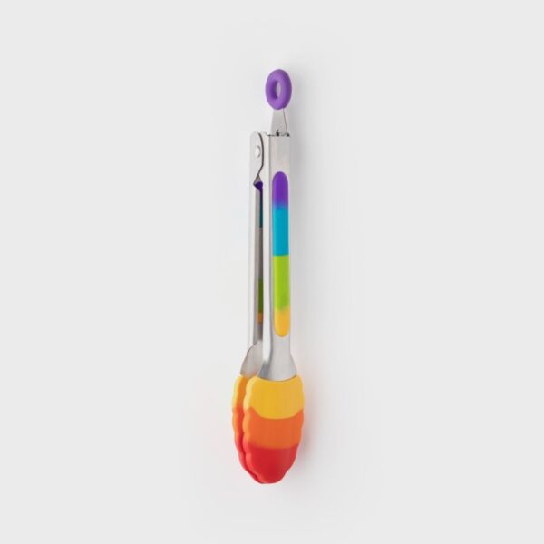 MINI STAINLESS STEEL TONGS - RAINBOW