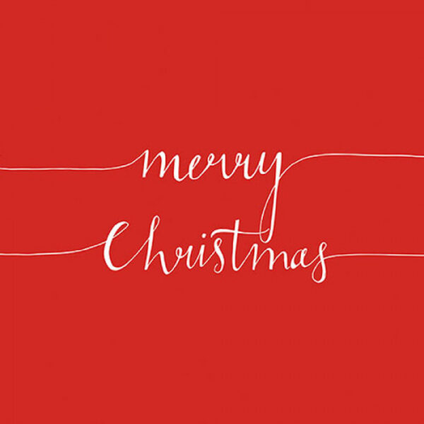 CHRISTMAS NOTE RED PAPER  NAPKINS