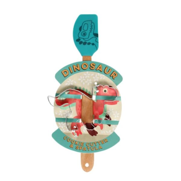 COOKIE CUTTER AND MINI SPATULA - BABY DINOS