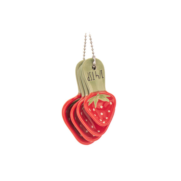 STRAWBERRY CERAMIC MEASURING SPOONS