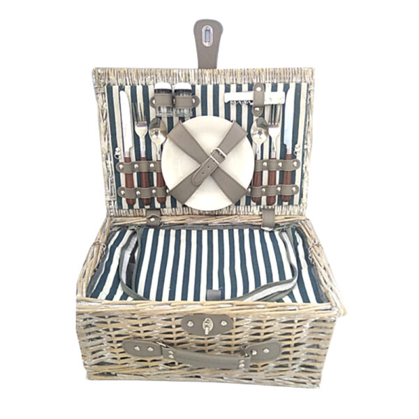 TRADITIONAL WICKER PICNIC HAMPER - 2 PERSON - Image 2