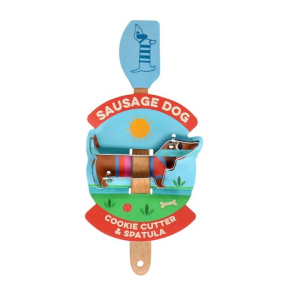 COOKIE CUTTER AND MINI SPATULA -SAUSAGE DOG