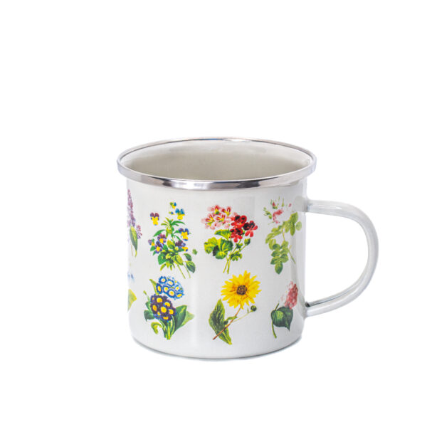 VINTAGE FLOWERS ENAMEL MUG