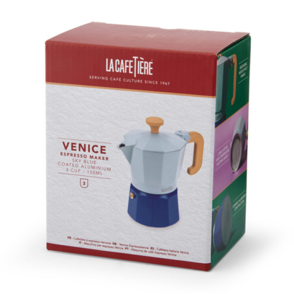 LA CAFETIERE 3 CUP ESPRESSO - TWO TONE SKY BLUE - Image 2