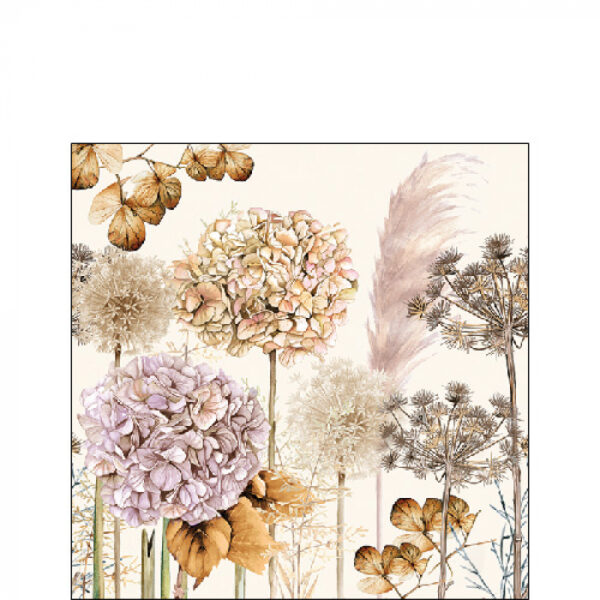 DRIED FLOWERS COCKTAIL NAPKINS