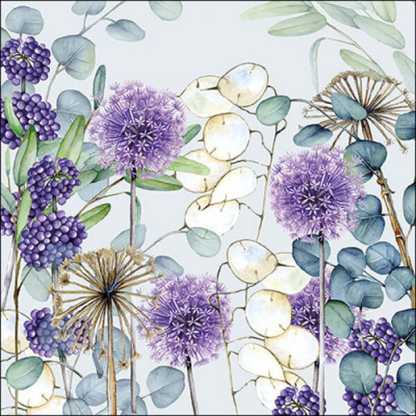 LUNARIA GREEN PAPER NAPKINS